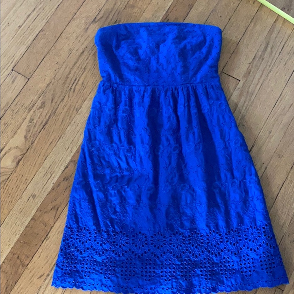 Islet blue strapless dress old navy 4